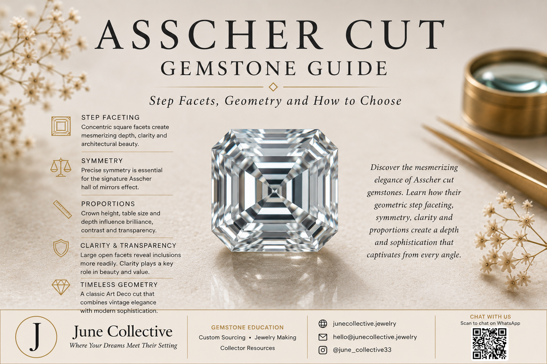 Asscher Cut Gemstone Guide: Step Facets & Geometry