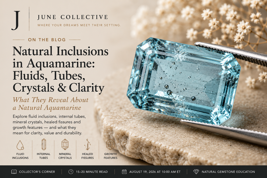 Natural Inclusions in Aquamarine: Fluids, Tubes, Crystals & Clarity