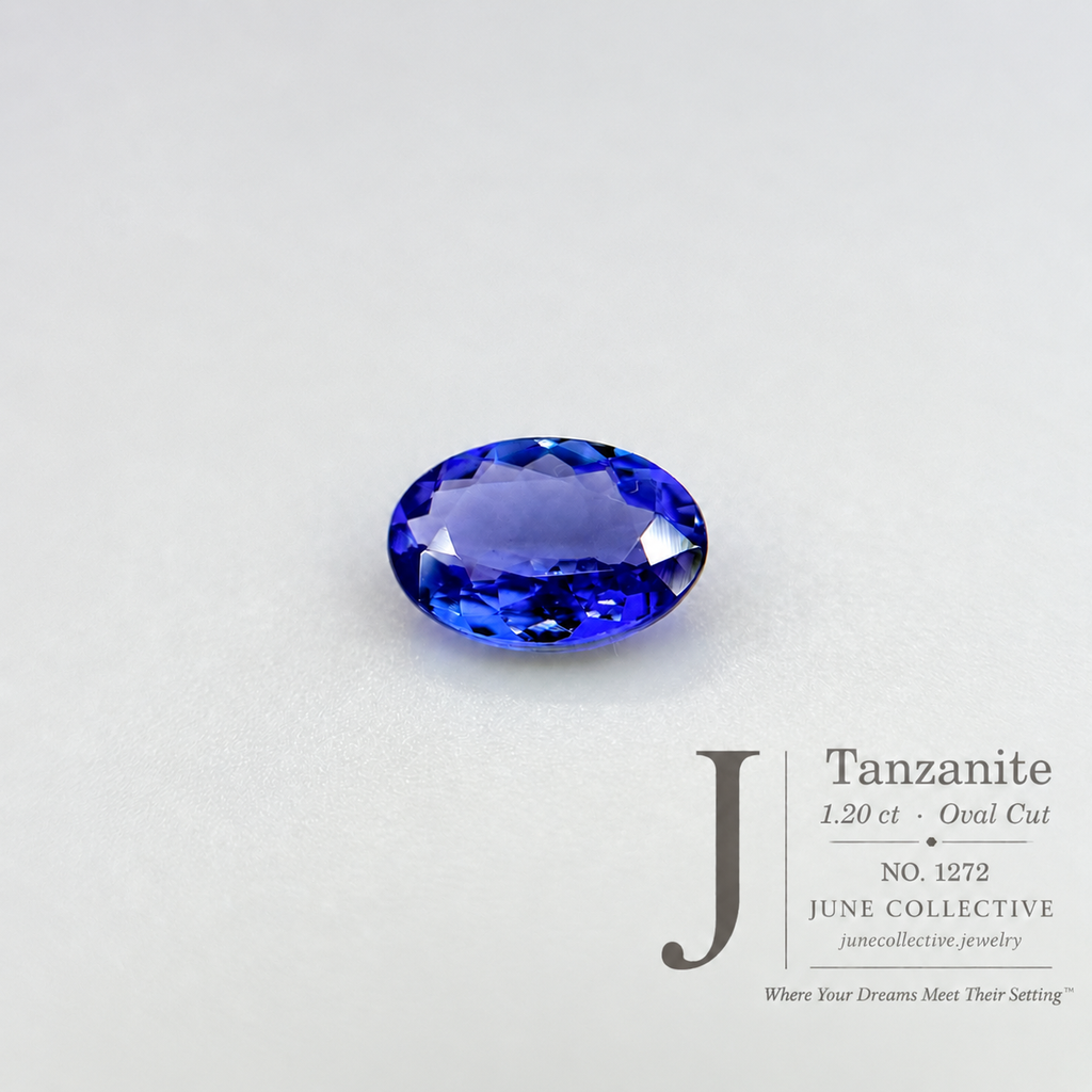 1.20 Ct Blue Violet Tanzanite Oval Loose Gemstone Jewelry Making Supply