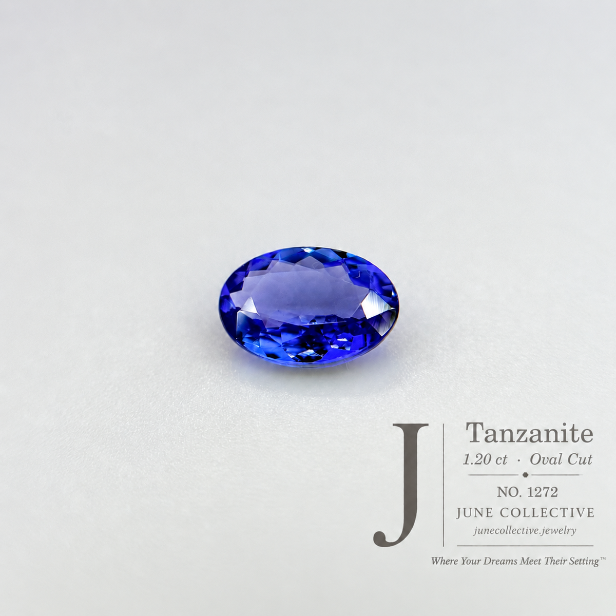 1.20 Ct Blue Violet Tanzanite Oval Loose Gemstone Jewelry Making Supply