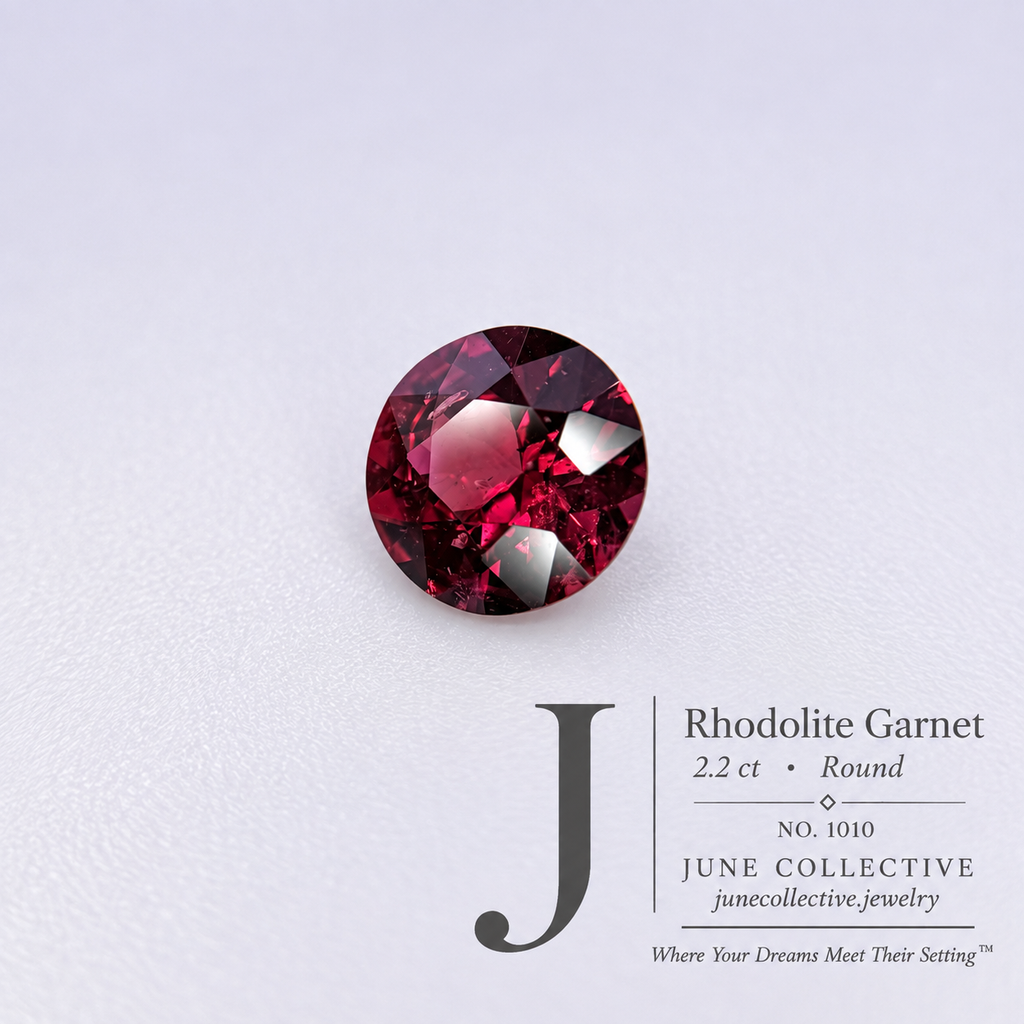 2.20 Ct Natural Rhodolite Garnet Round Cut Loose Gemstone
