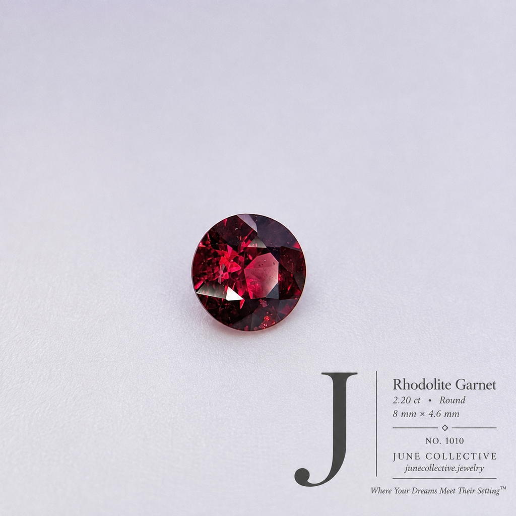 2.20 Ct Natural Rhodolite Garnet Round Cut Loose Gemstone