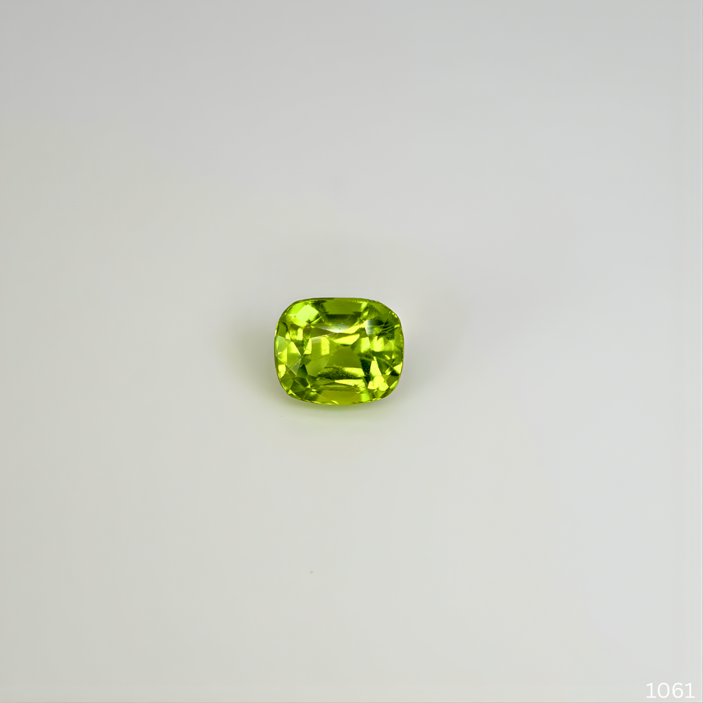 Natural Peridot 1.50 ct Emerald Cut Loose Gemstone for Custom Jewelry