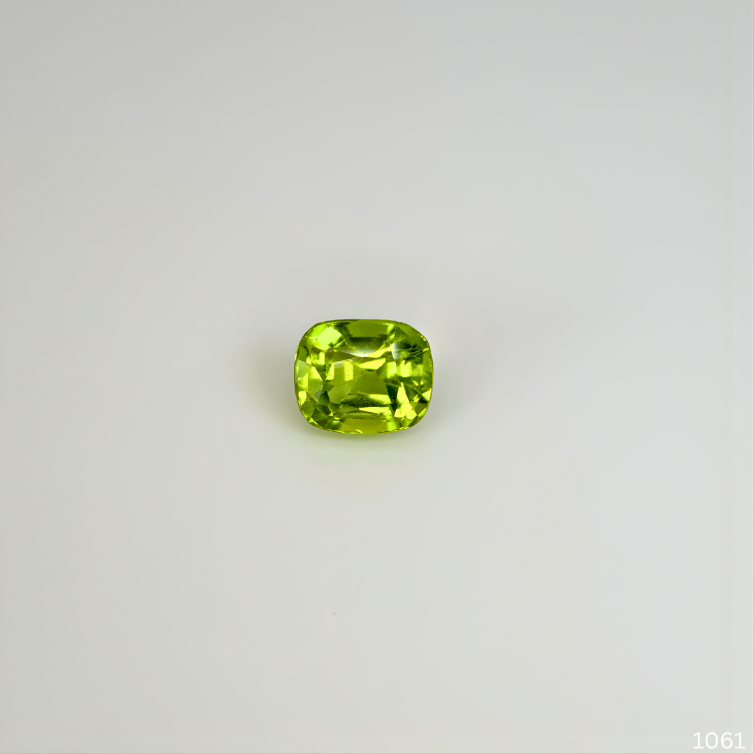 Natural Peridot 1.50 ct Emerald Cut Loose Gemstone for Custom Jewelry