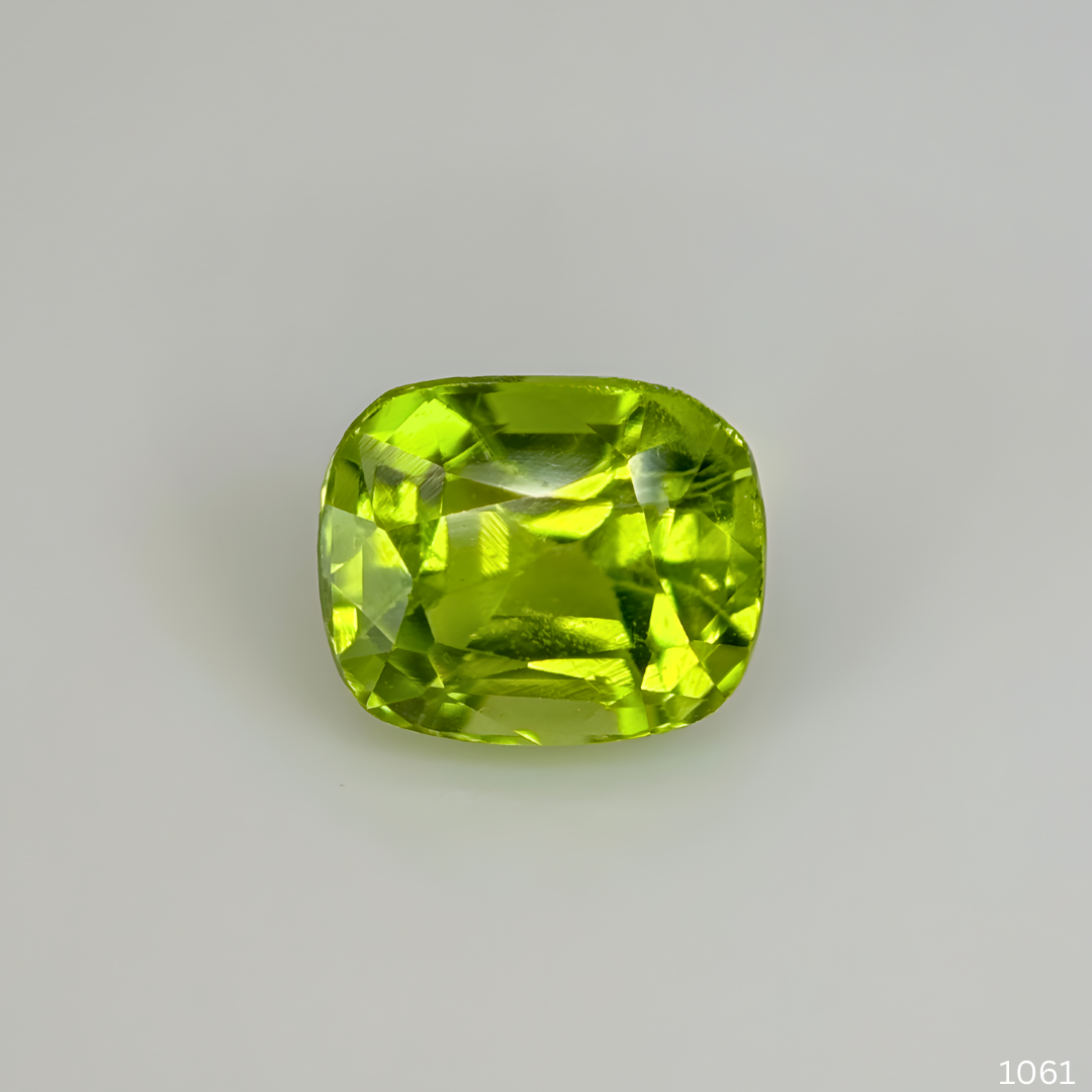Natural Peridot 1.50 ct Emerald Cut Loose Gemstone for Custom Jewelry
