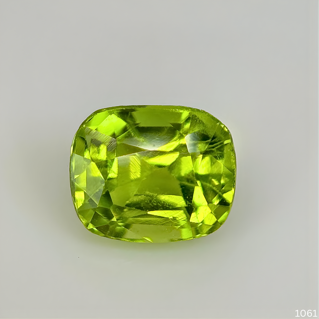 Natural Peridot 1.50 ct Emerald Cut Loose Gemstone for Custom Jewelry
