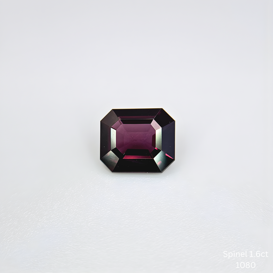 Natural Purple Spinel 1.60ct Octagonal Emerald Cut Loose Gemstone