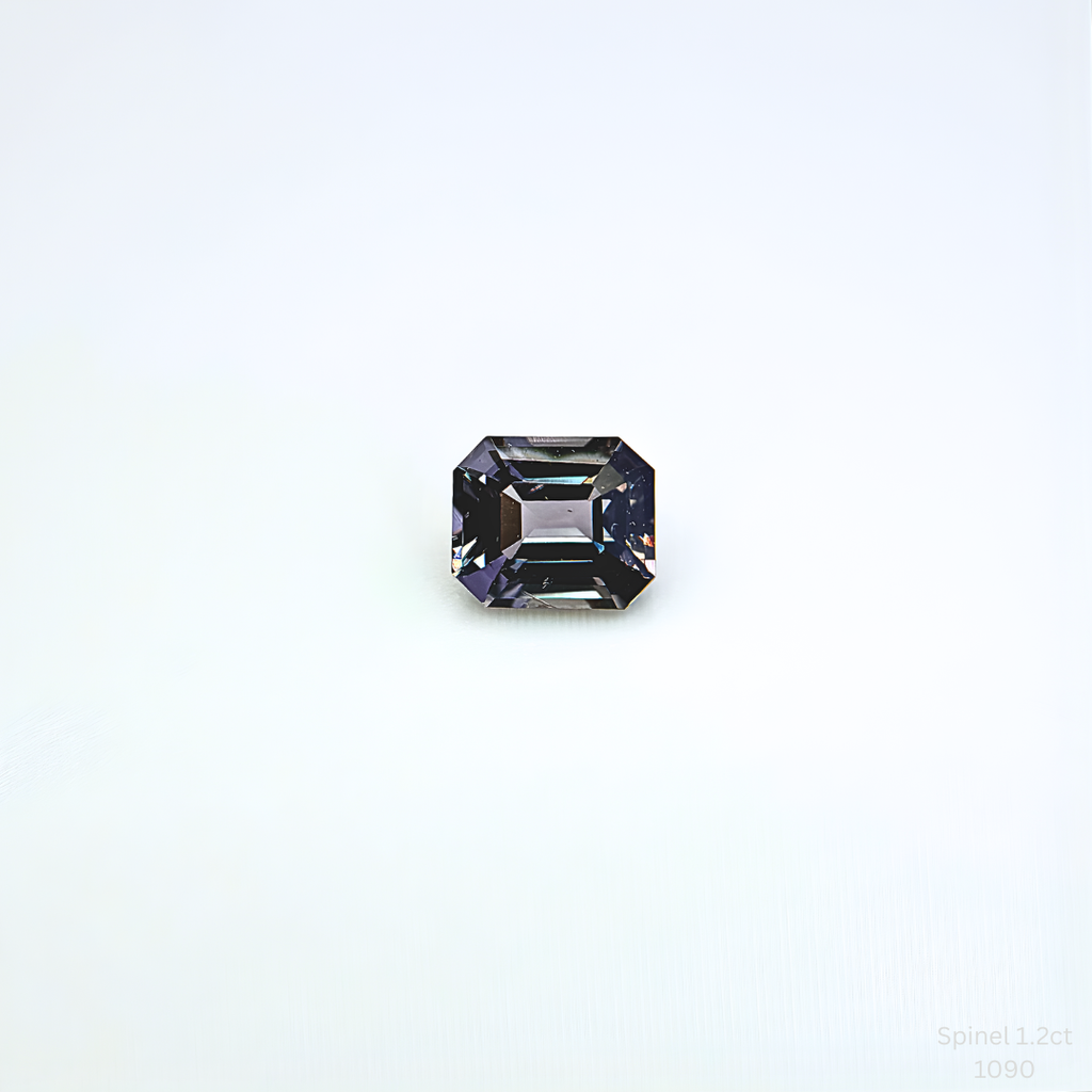 Natural Gray Violet Spinel 1.20ct Emerald Cut Loose Gemstone