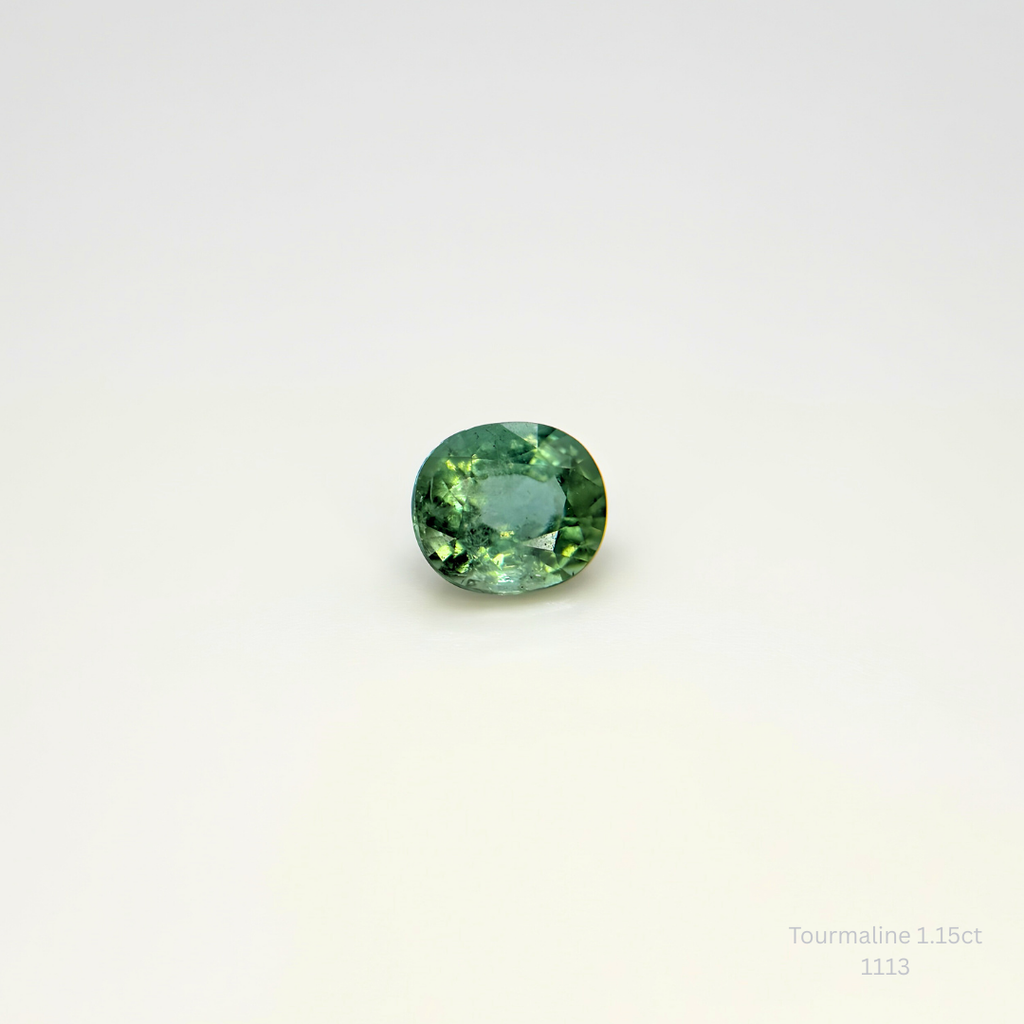 Natural Green Tourmaline 1.15ct Oval Loose Gemstone