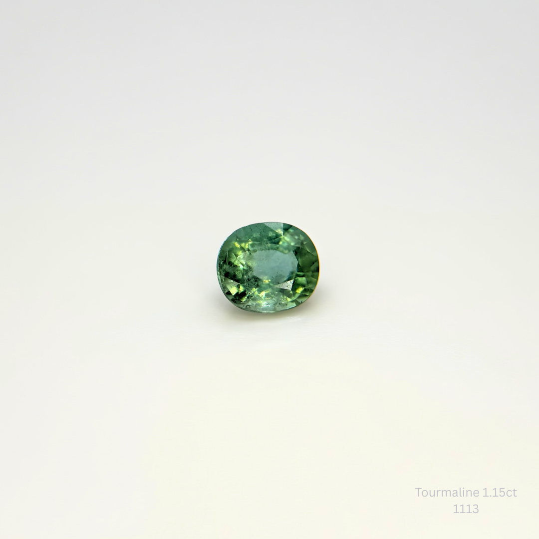 Natural Green Tourmaline 1.15ct Oval Loose Gemstone