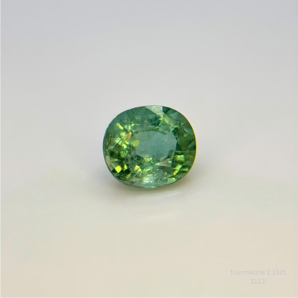 Natural Green Tourmaline 1.15ct Oval Loose Gemstone