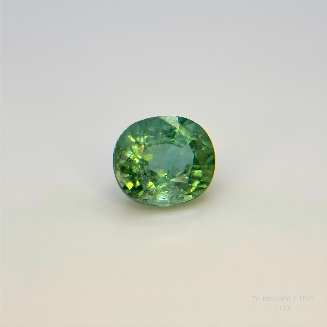 Natural Green Tourmaline 1.15ct Oval Loose Gemstone
