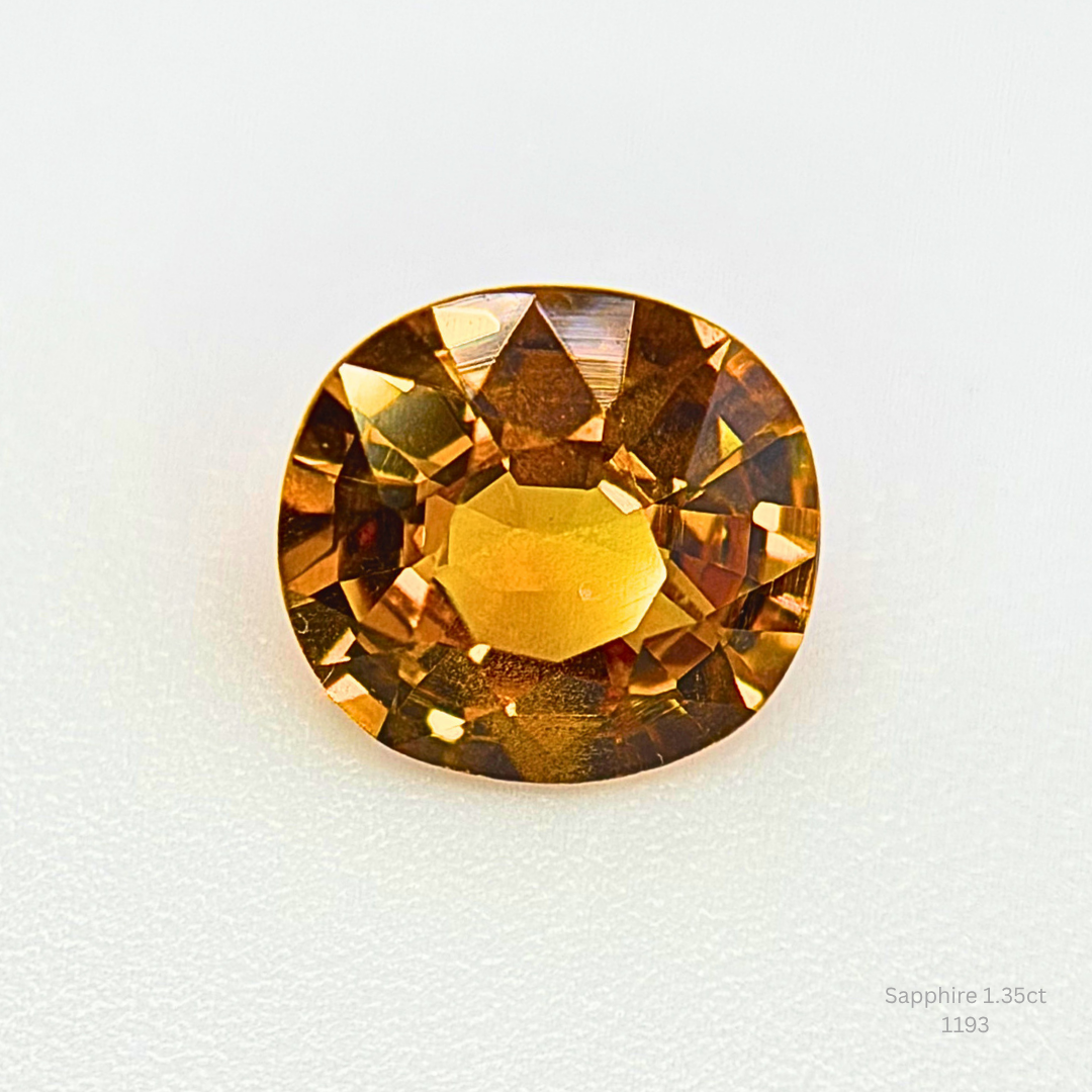 Natural Golden Sapphire 1.35 Ct Cushion Cut Loose Gemstone