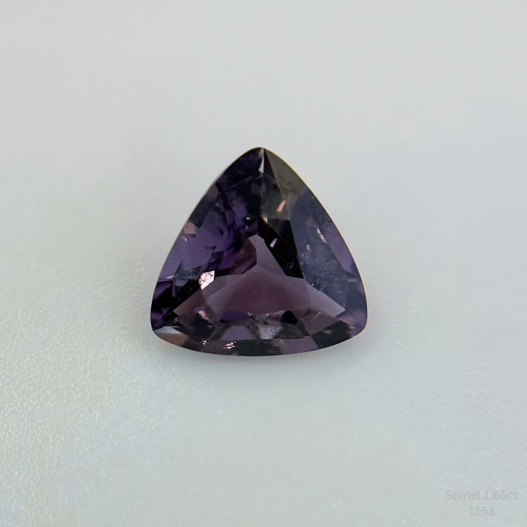 Natural Purple Spinel 1.65 Ct Trillion Cut Loose Gemstone