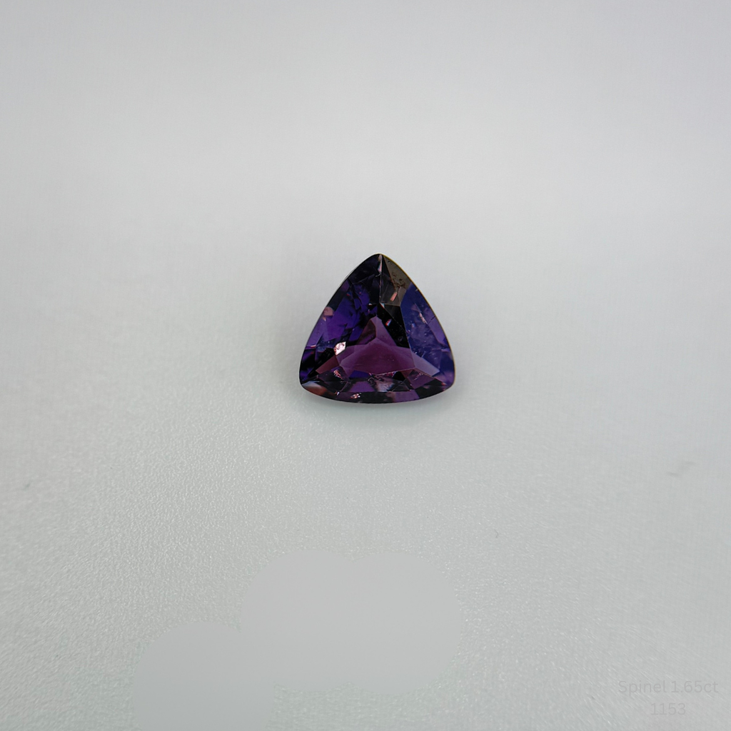 Natural Purple Spinel 1.65 Ct Trillion Cut Loose Gemstone