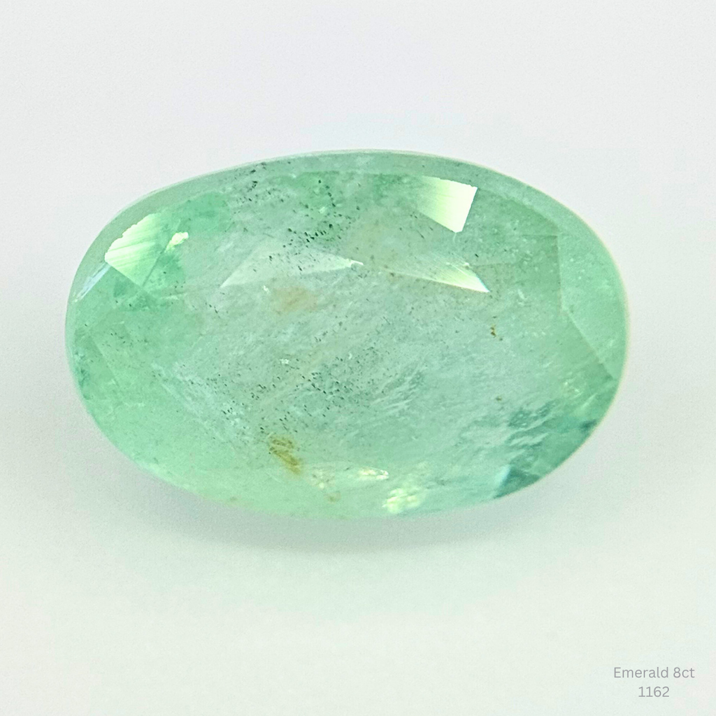Large 8ct Emerald Green Beryl Oval Gemstone Jewelry Making Supply