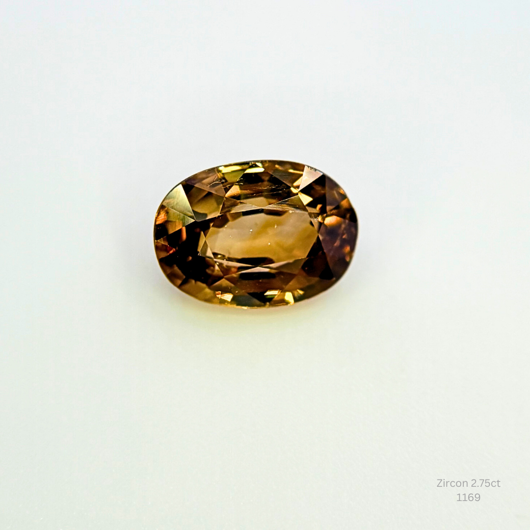 Natural Imperial Cognac Gold Zircon 2.76 Ct Oval Cut Loose Gemstone