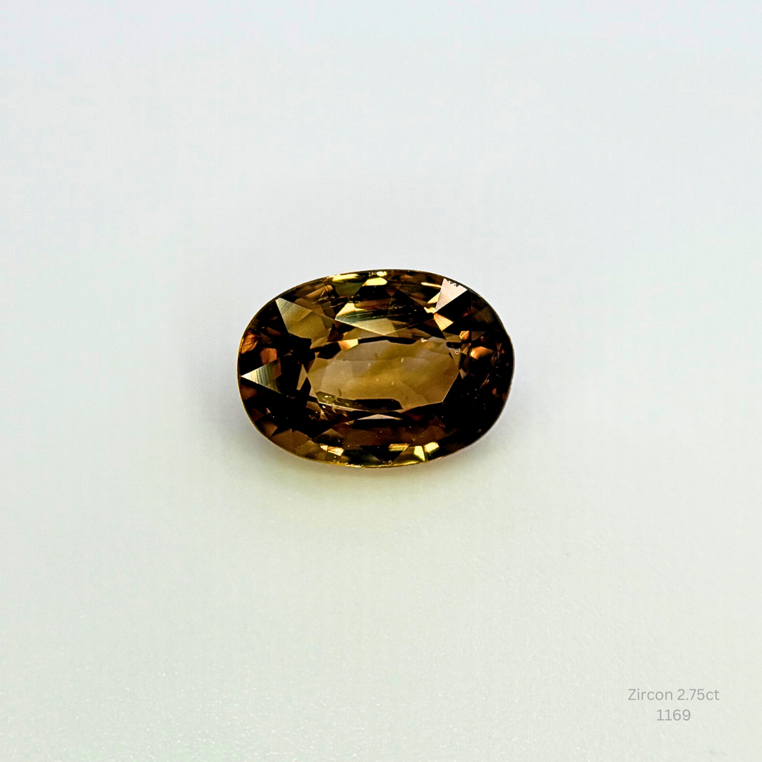 Natural Imperial Cognac Gold Zircon 2.76 Ct Oval Cut Loose Gemstone