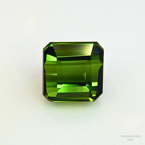 atural Green Tourmaline 1.90 Ct Emerald Cut Loose Gemstone