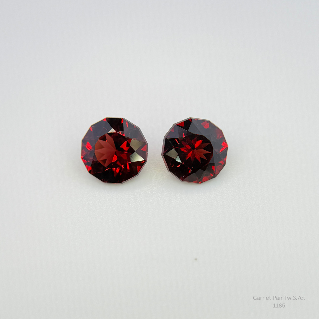 Natural Matched Pair Red Garnets 3.70 Ct Loose Gemstones