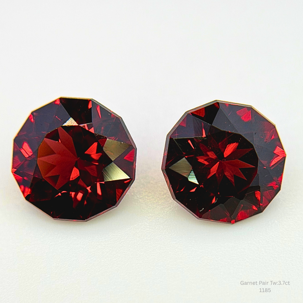 Natural Matched Pair Red Garnets 3.70 Ct Loose Gemstones