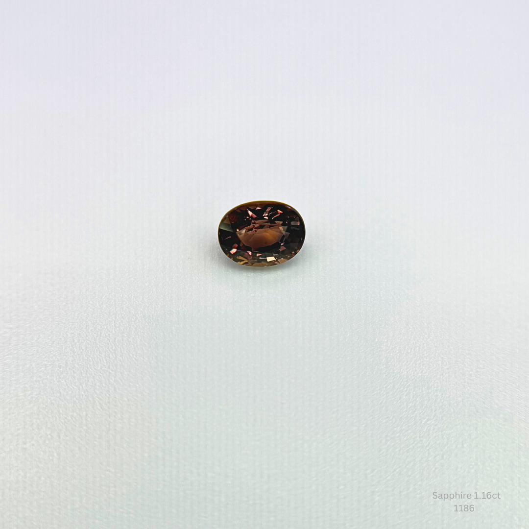 CGL Certified 1.16ct Copper Rose Pink Sapphire Oval Loose Gemstone Natural