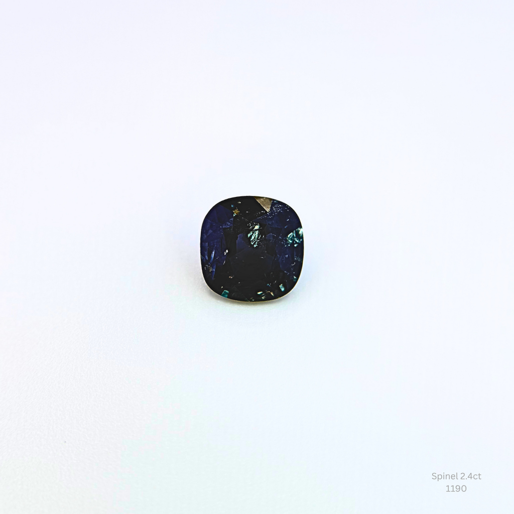 Loose Blue Gray Spinel 2.4ct Cushion Gemstone Jewelry Making Supply Rare Gem