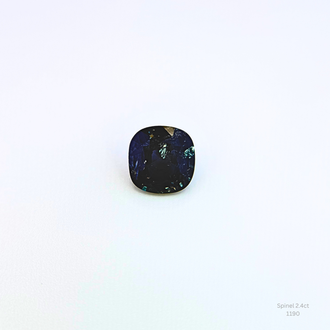 Loose Blue Gray Spinel 2.4ct Cushion Gemstone Jewelry Making Supply Rare Gem