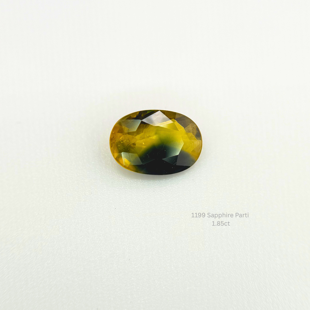 Natural Parti Sapphire 1.85 Ct Oval Cut Loose Gemstone