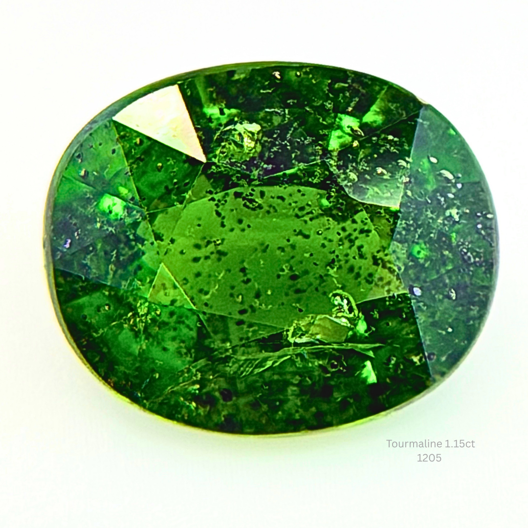 Natural Green Tourmaline 1.15 Ct Oval Cut Loose Gemstone