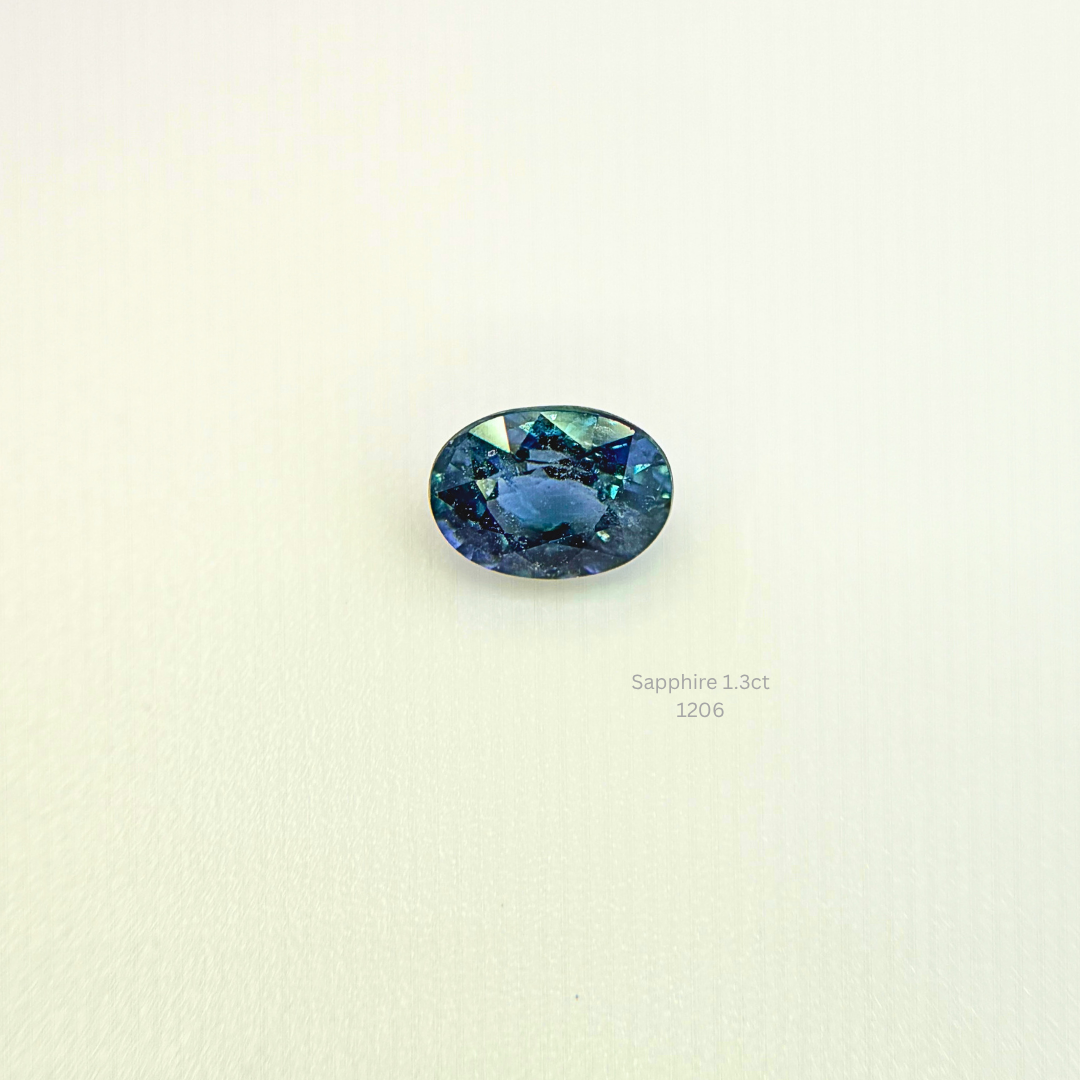 Natural Blue Sapphire 1.30 Ct Oval Cut Loose Gemstone