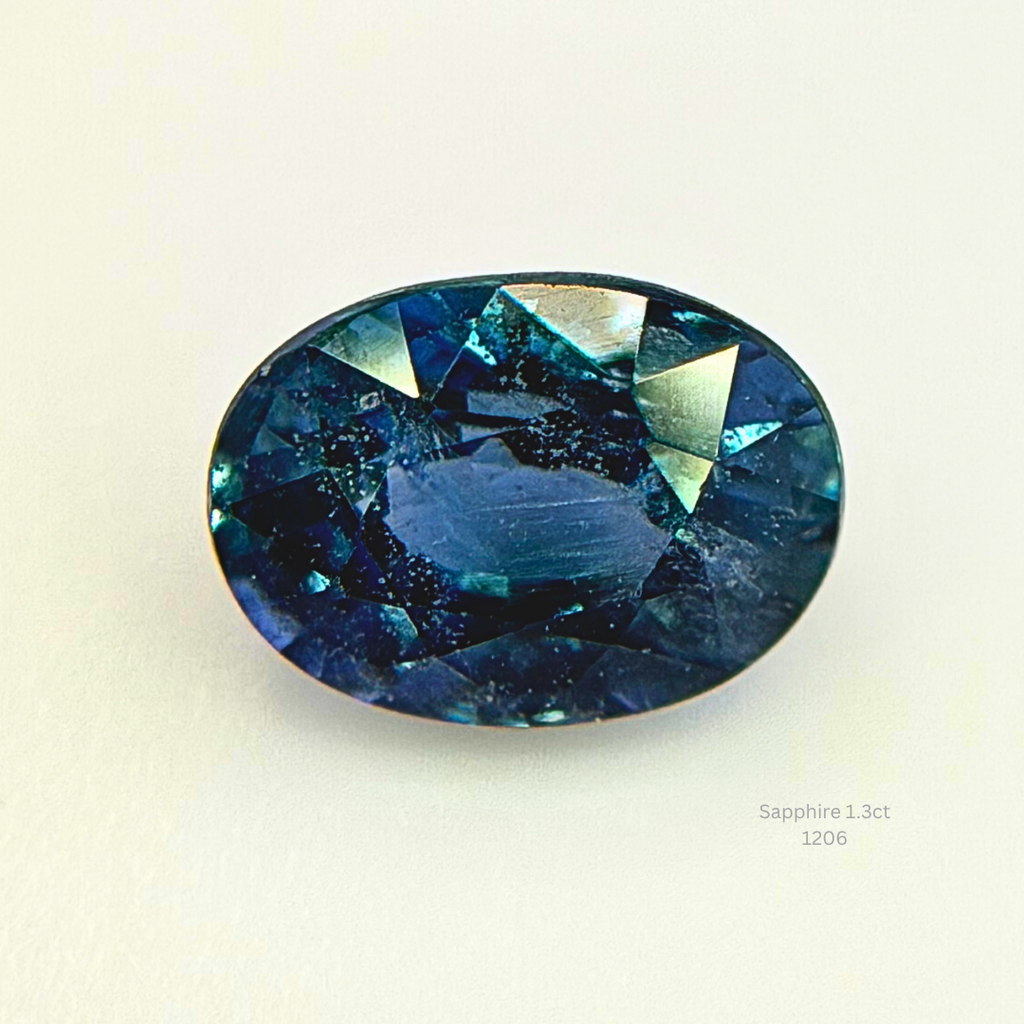 Natural Blue Sapphire 1.30 Ct Oval Cut Loose Gemstone
