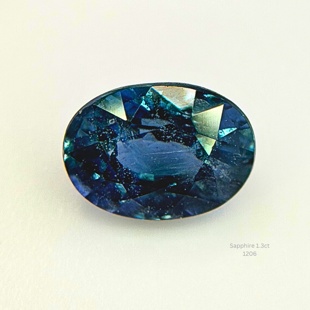 Natural Blue Sapphire 1.30 Ct Oval Cut Loose Gemstone