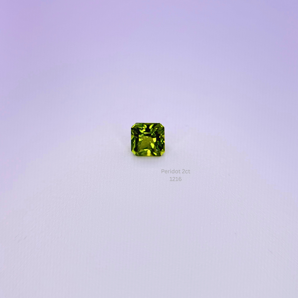 Natural Peridot 2.00 Ct Square Cushion Cut Loose Gemstone