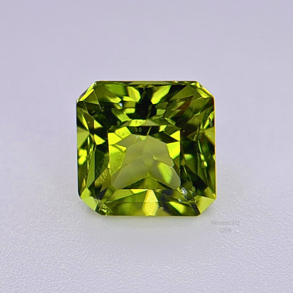 Natural Peridot 2.00 Ct Square Cushion Cut Loose Gemstone