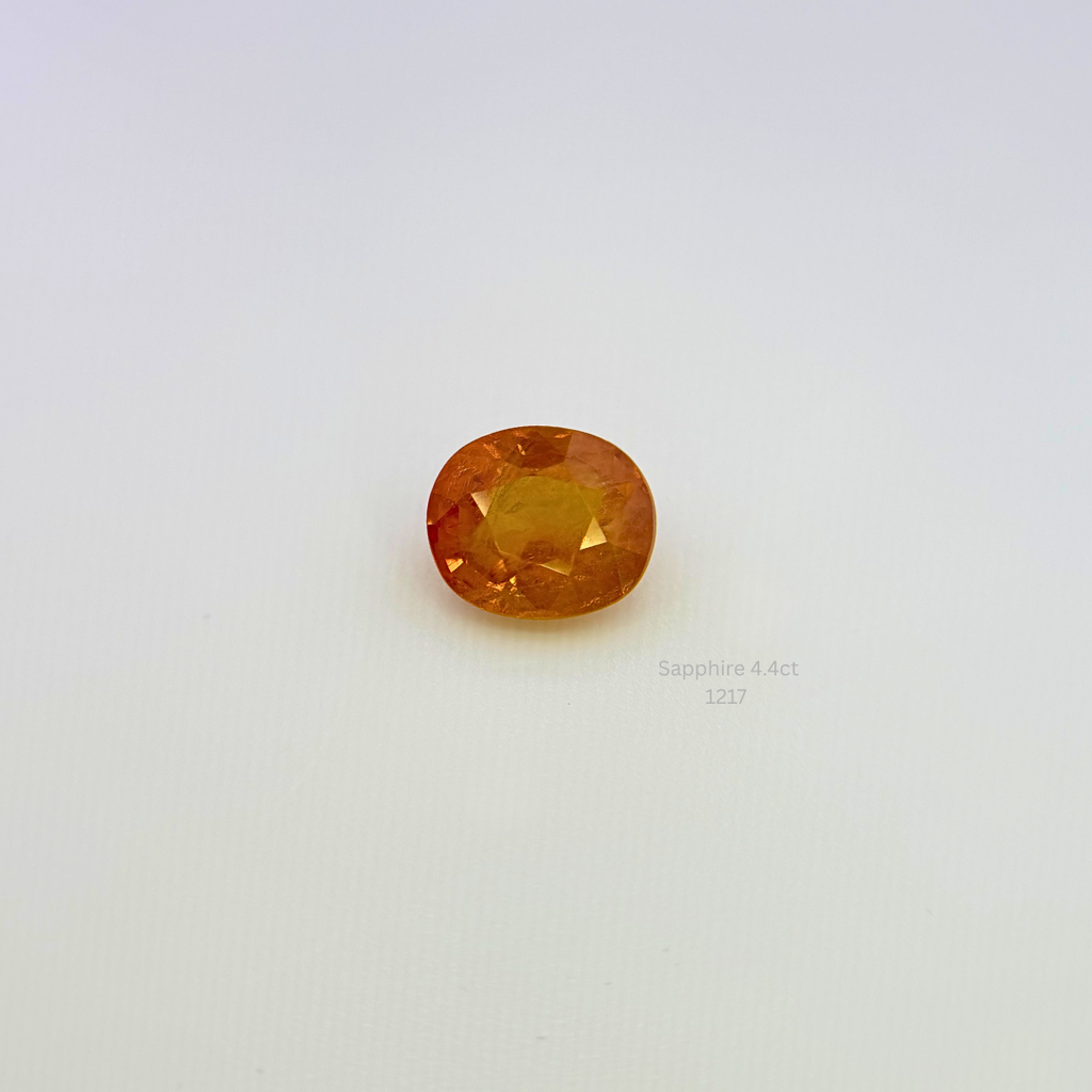 Natural 4.40ct Orange Sapphire Loose Oval Gemstone 10x8.4mm
