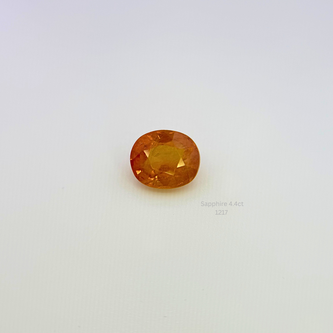 Natural 4.40ct Orange Sapphire Loose Oval Gemstone 10x8.4mm