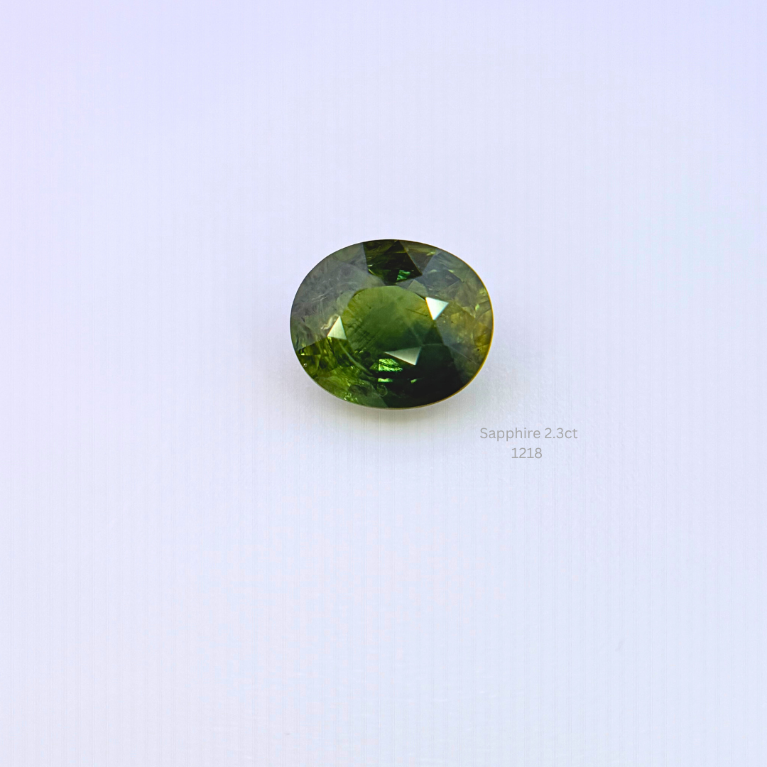 Natural Green Sapphire 2.30 Ct Oval Cut Loose Gemstone