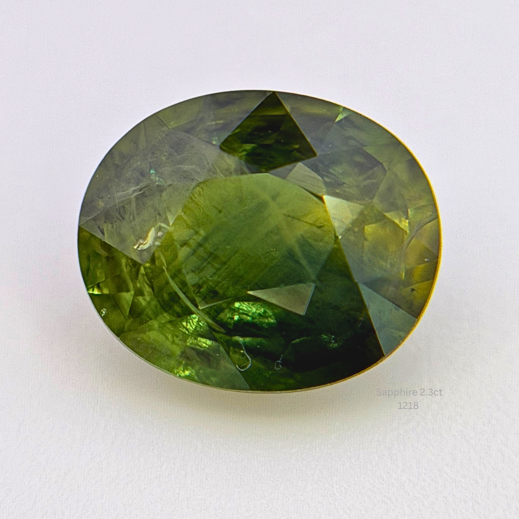 Natural Green Sapphire 2.30 Ct Oval Cut Loose Gemstone