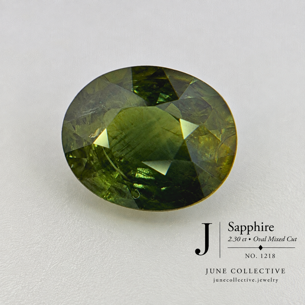 Natural Green Sapphire 2.30 Ct Oval Cut Loose Gemstone