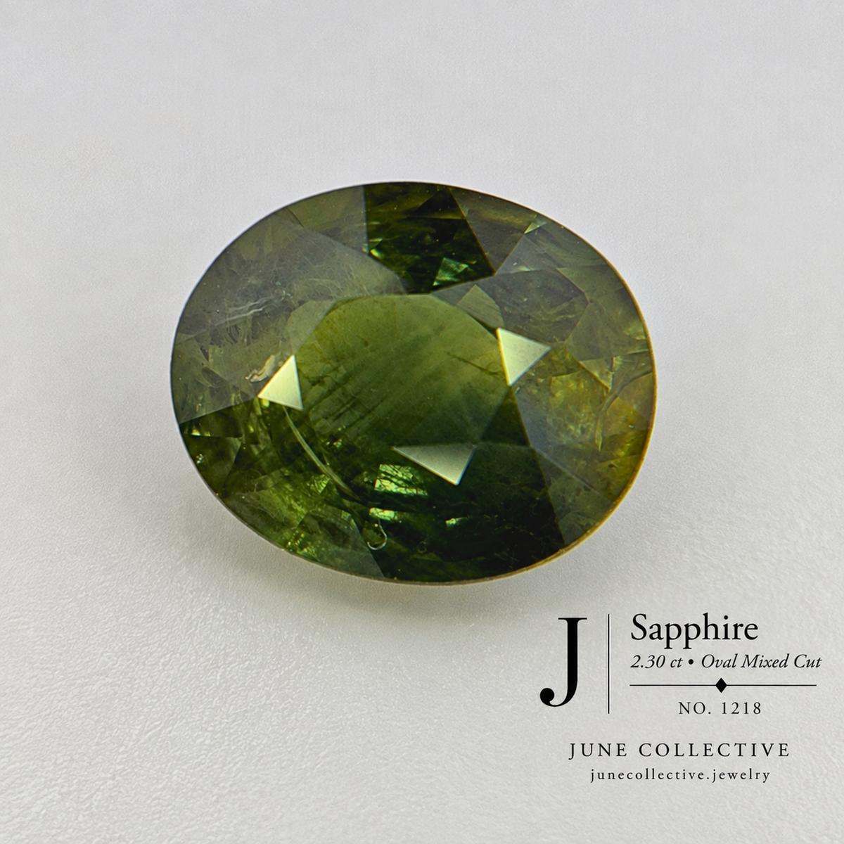 Natural Green Sapphire 2.30 Ct Oval Cut Loose Gemstone