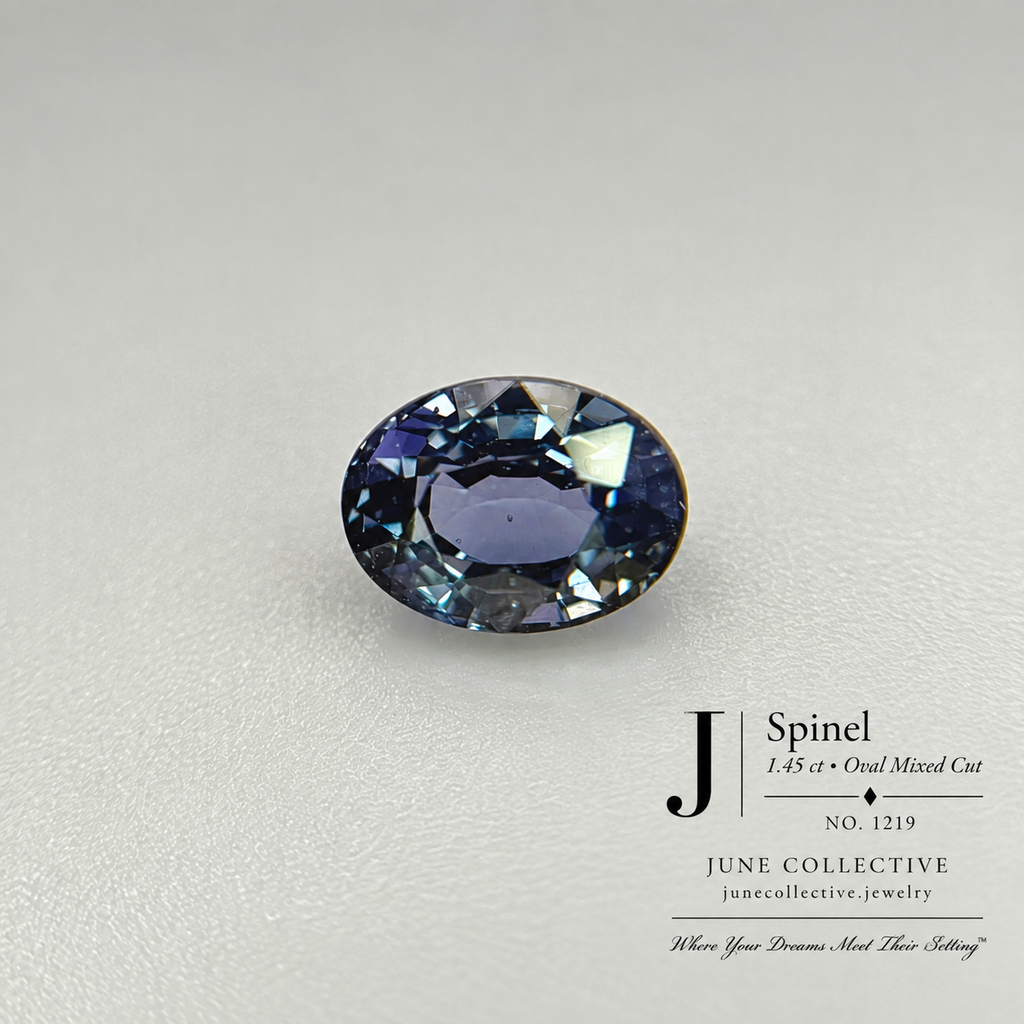Natural Blue Violet Spinel 1.45 Ct Oval Cut Loose Gemstone