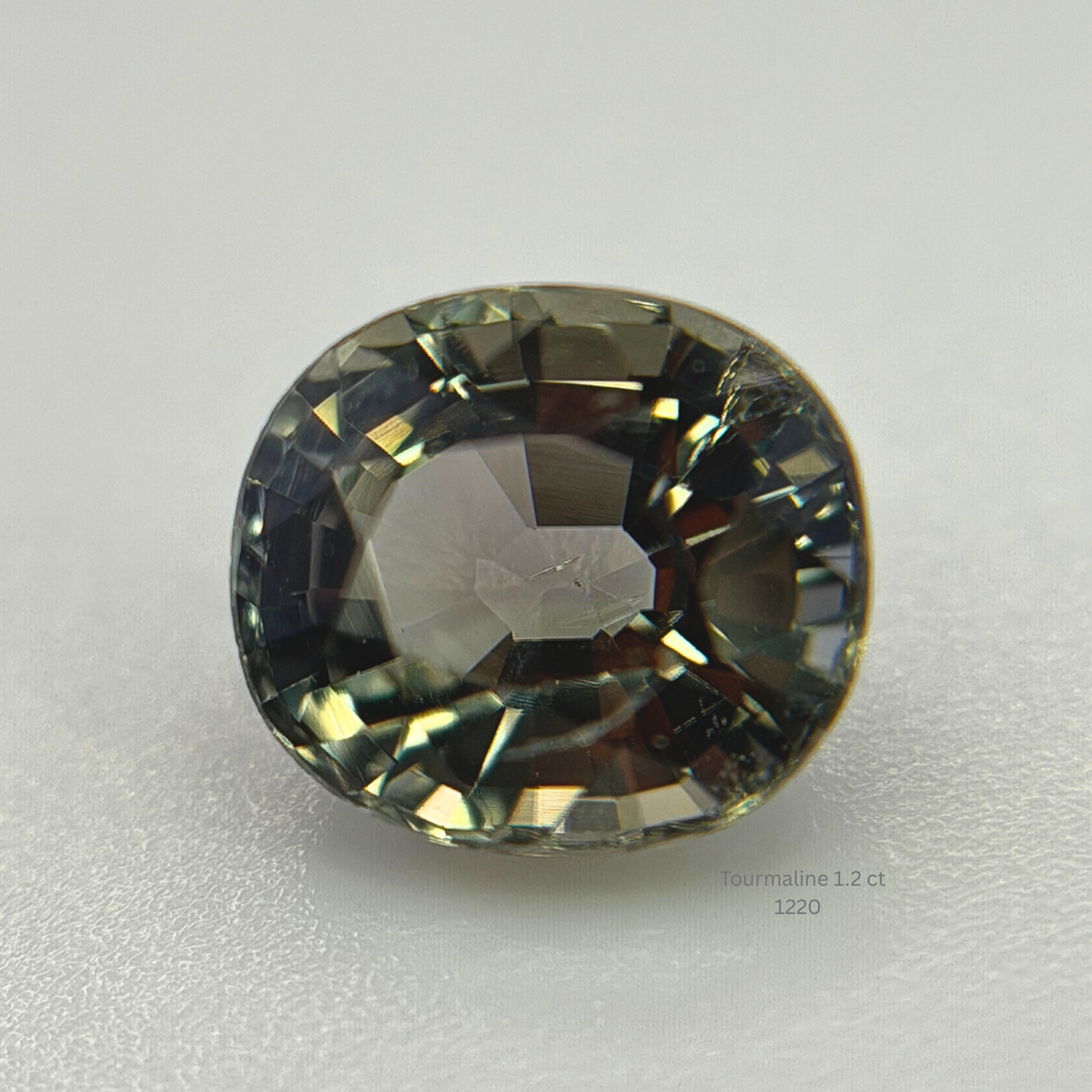 Natural Olive Green Tourmaline 1.20ct Oval Loose Gemstone 6.4x5.6mm