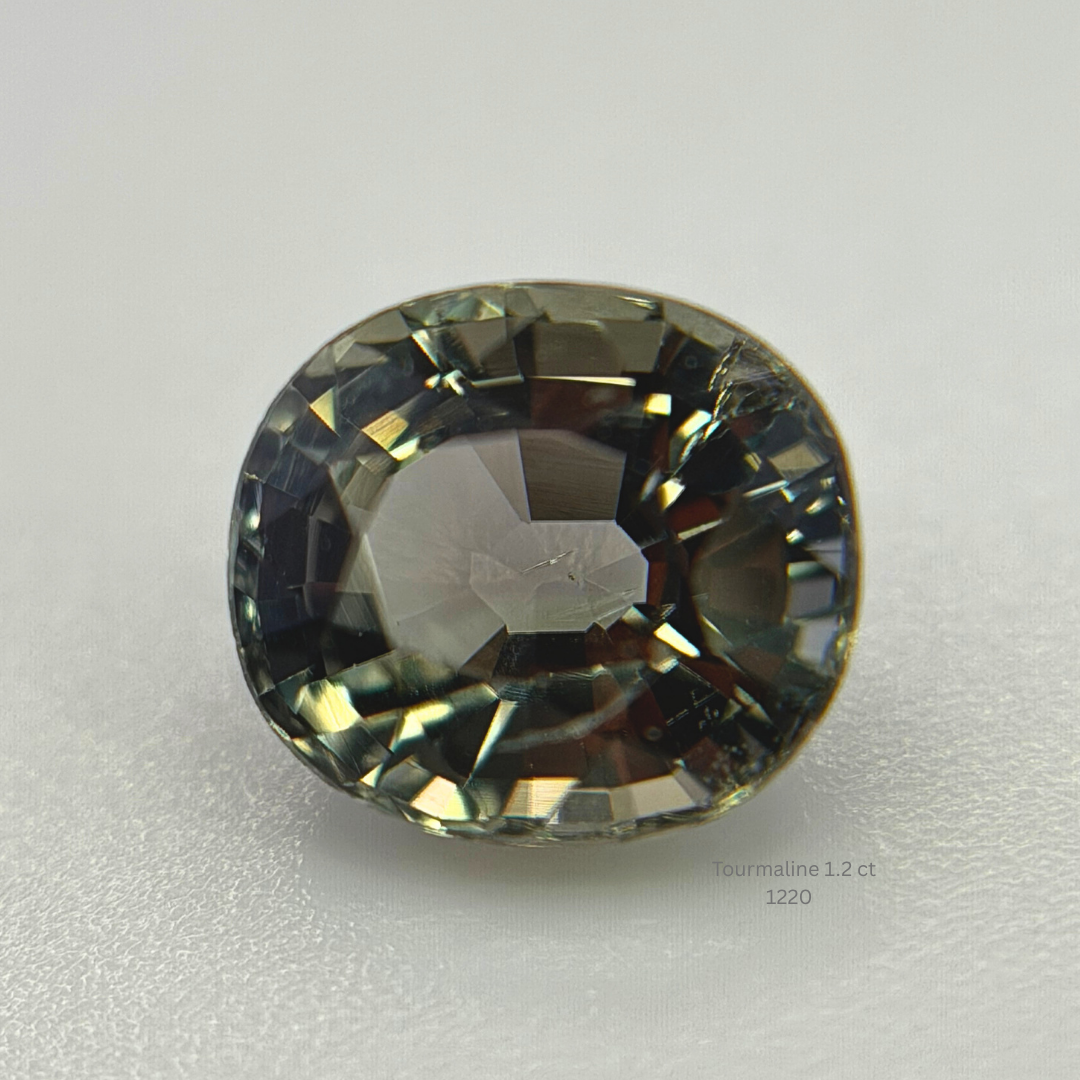 Natural Olive Green Tourmaline 1.20ct Oval Loose Gemstone 6.4x5.6mm