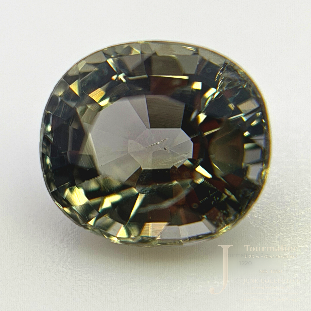 Natural Olive Green Tourmaline 1.20ct Oval Loose Gemstone 6.4x5.6mm