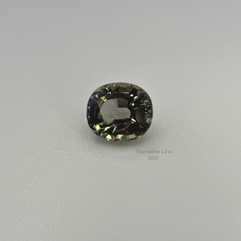 Natural Olive Green Tourmaline 1.20ct Oval Loose Gemstone 6.4x5.6mm
