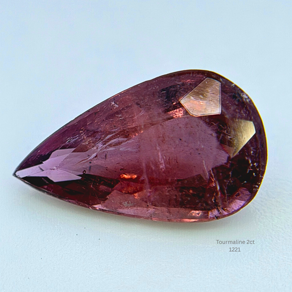 Natural Pink Tourmaline 2.00 Ct Pear Cut Loose Gemstone