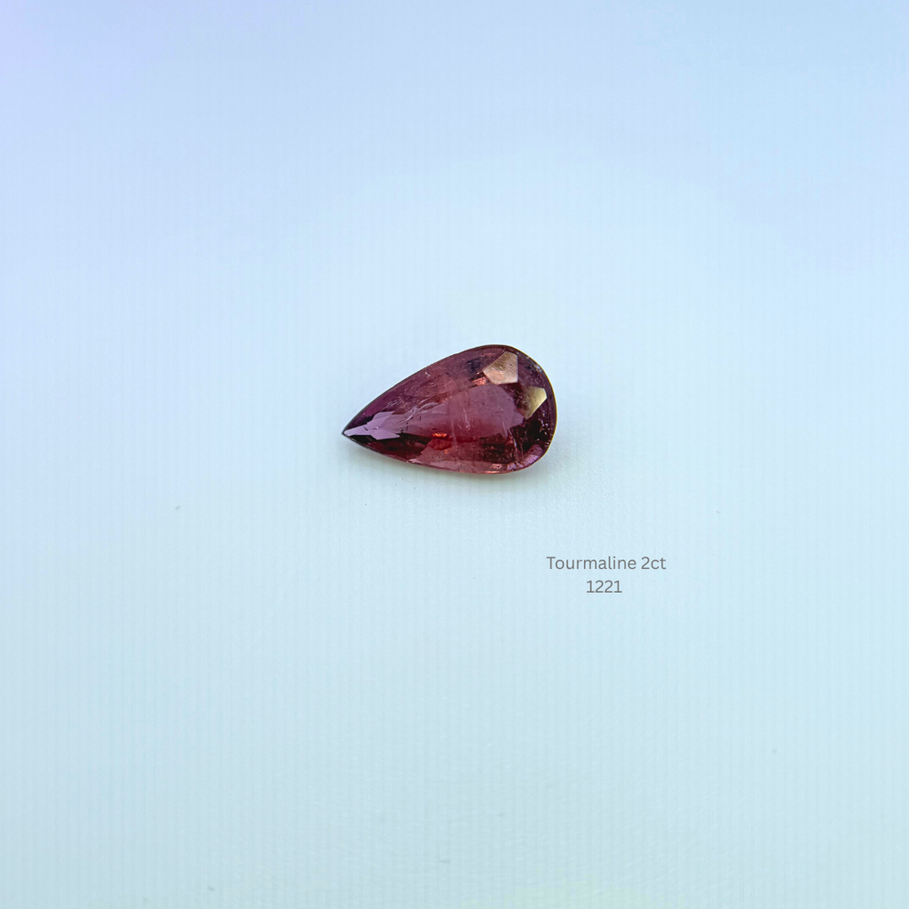 Natural Pink Tourmaline 2.00 Ct Pear Cut Loose Gemstone