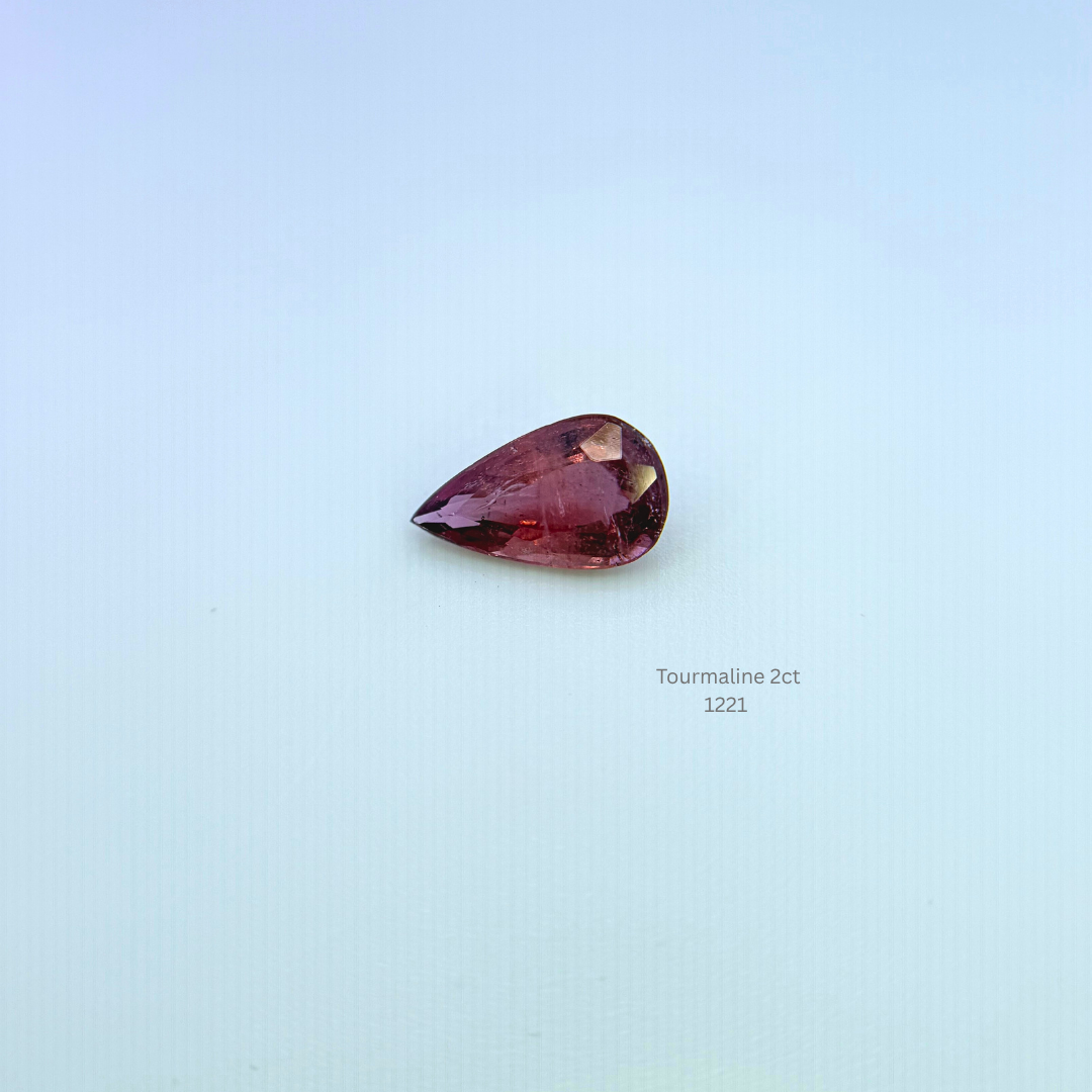 Natural Pink Tourmaline 2.00 Ct Pear Cut Loose Gemstone
