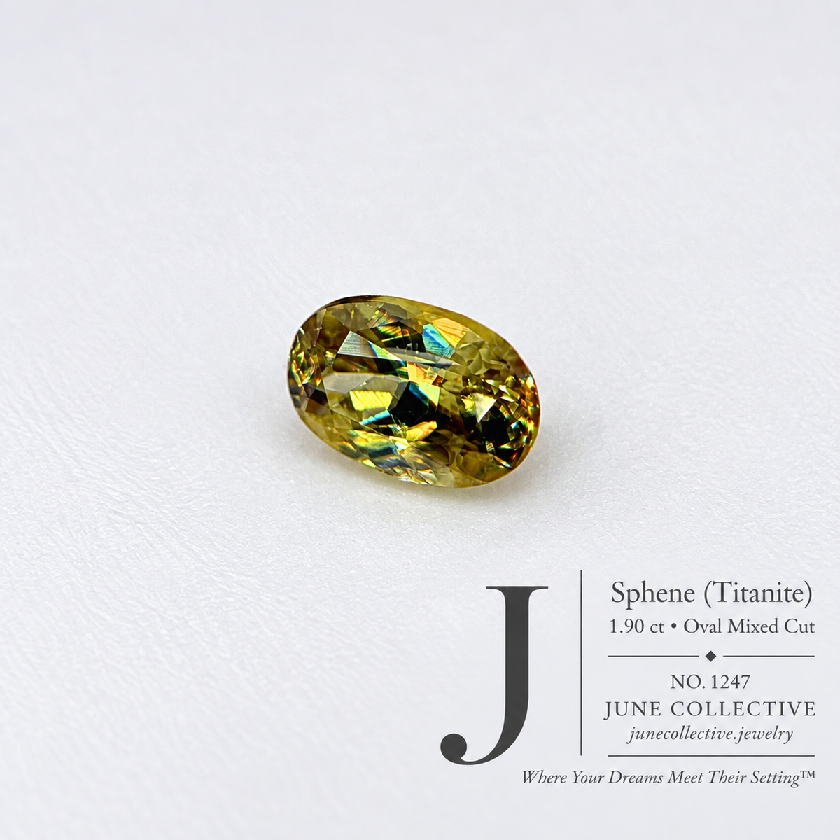 Natural Sphene 1.90 Ct Oval Cut
